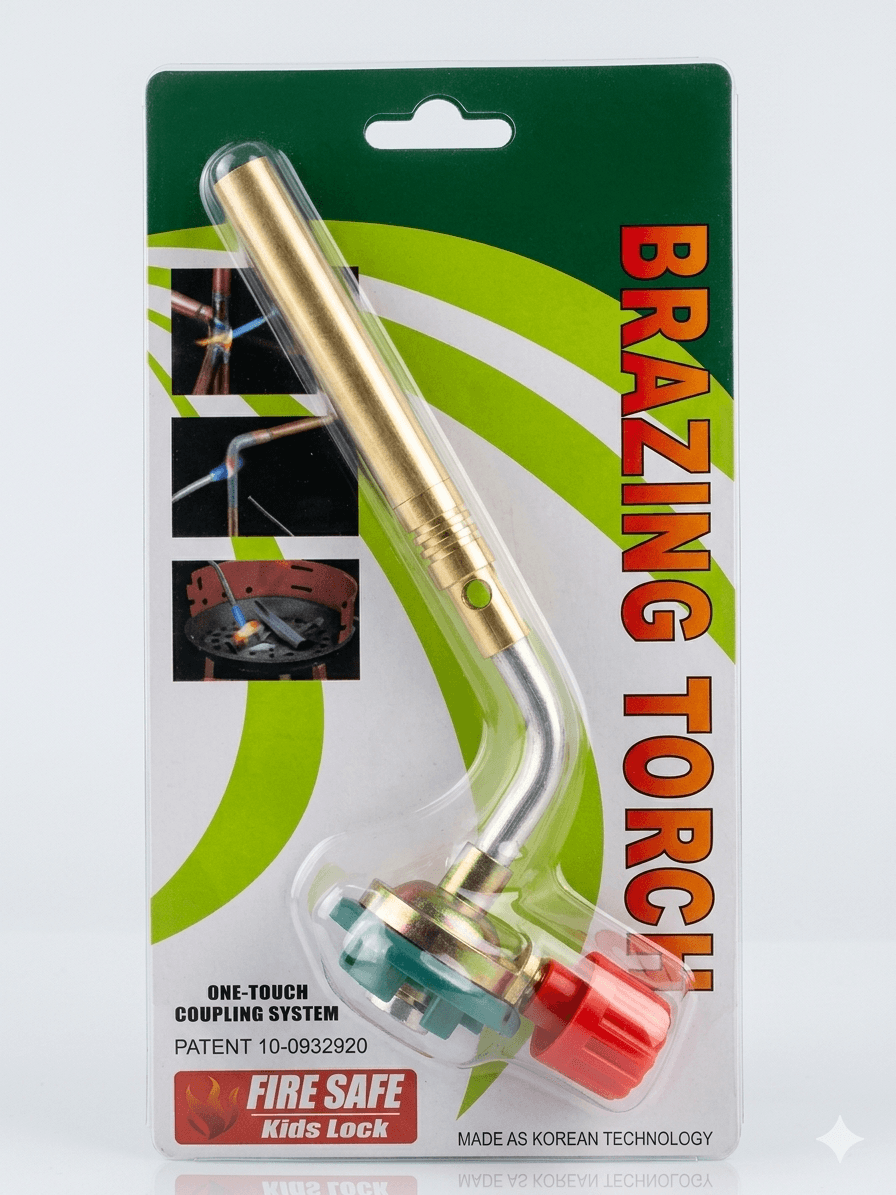 Professional Portable Brazing Torch for AC & Refrigerator Copper Pipe Welding (Korean Technology)